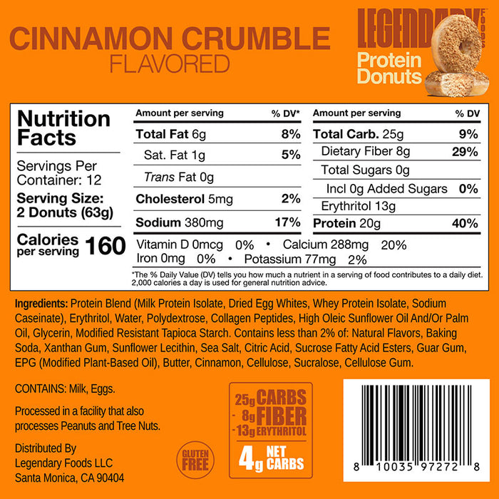 Legendary Foods Protein Donuts Box of 12