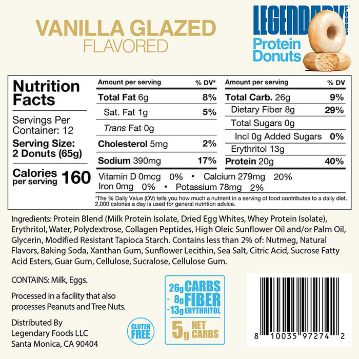 Legendary Foods Protein Donuts Box of 12