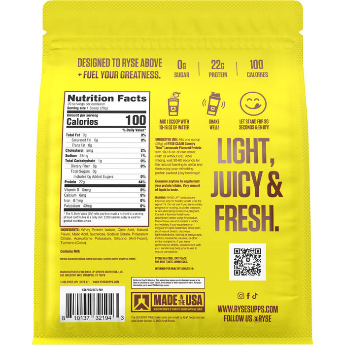 Ryse Clear Protein 20 Sv