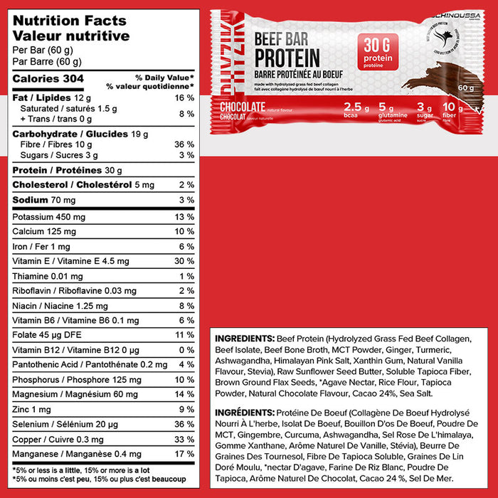 Physzik Beef Protein Bars Box of 12