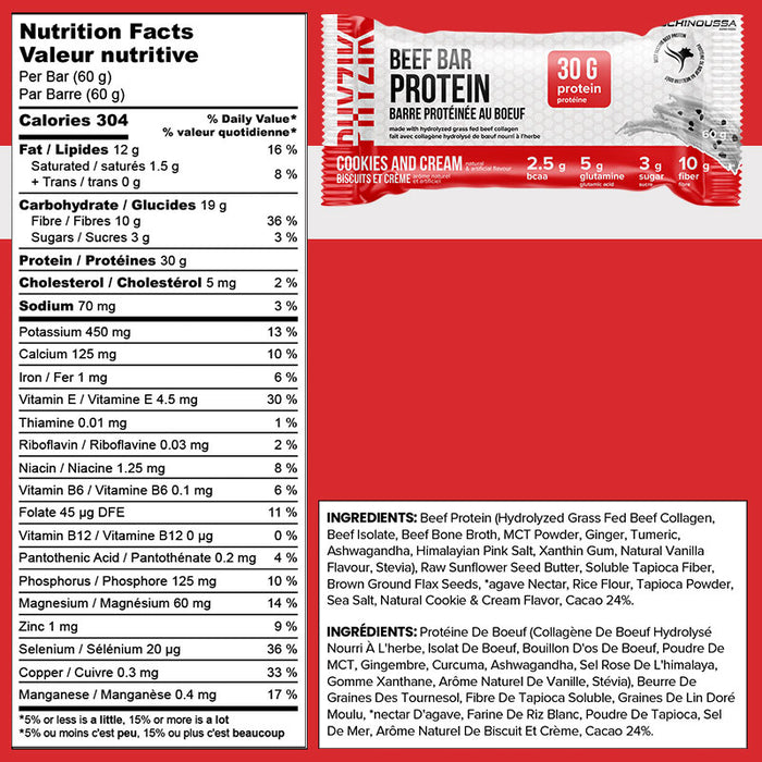 Physzik Beef Protein Bars Box of 12