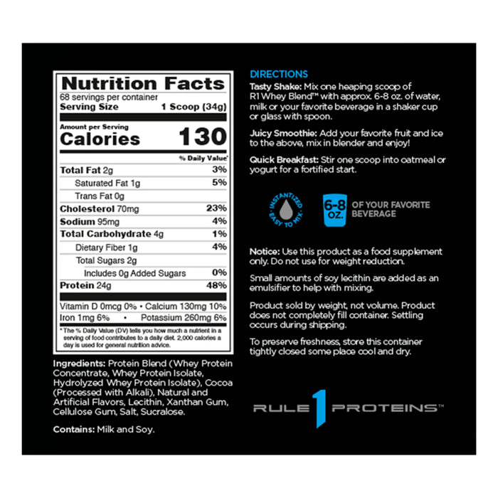 Rule 1 Protein Whey Blend 5lb