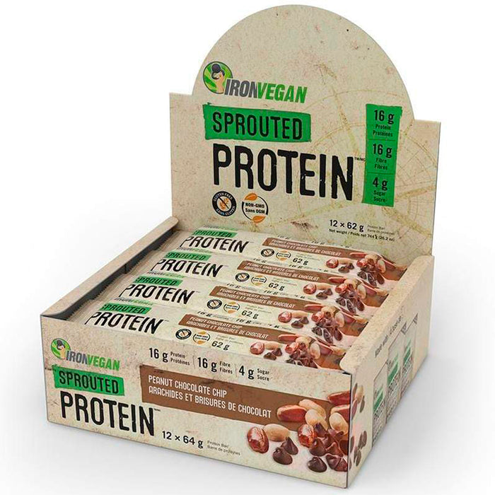 Iron Vegan Sprouted Protein Bar Box of 12