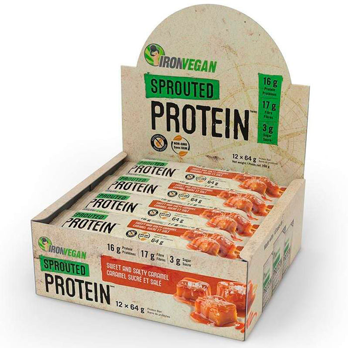 Iron Vegan Sprouted Protein Bar Box of 12